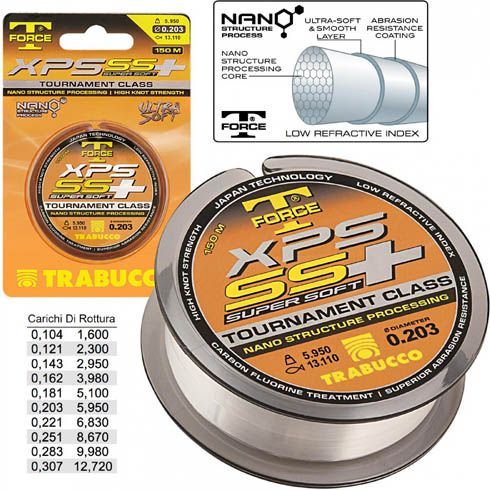 Fir monofilament Trabucco TF XPS Super Soft Plus 0,181mm/5,10kg/150m