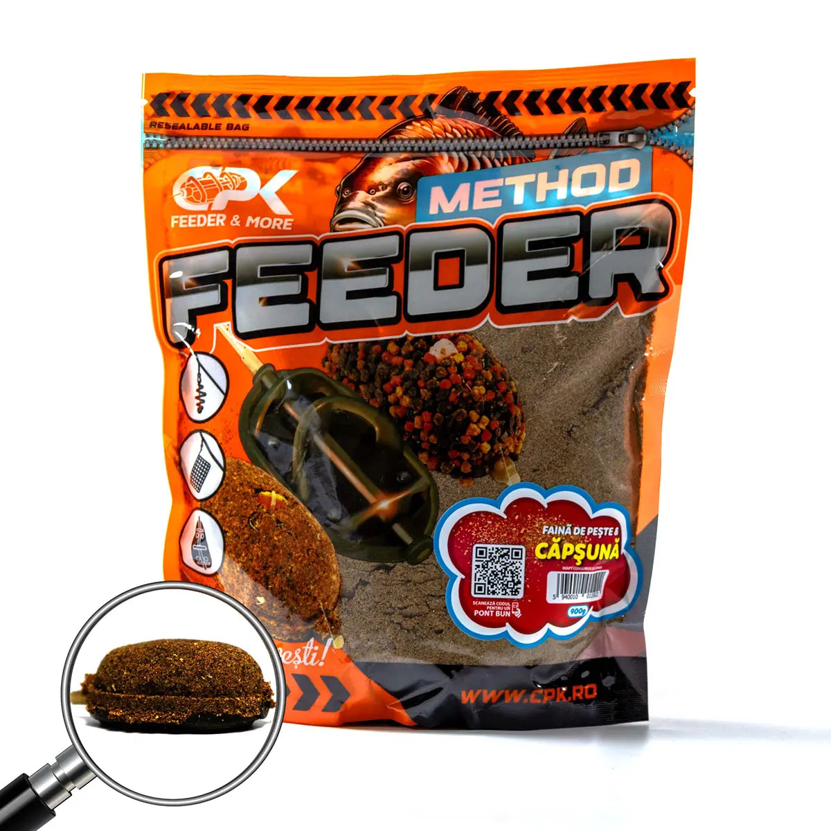 CPK GROUNDBAIT METHOD FEEDER FAINA DE PESTE & CAPSUNA 900g
