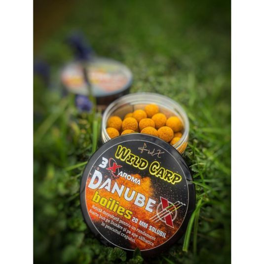 Boilies FeederX Solubil Wild Carp DanubeX 3 Natural Mix Aroma, 20mm
