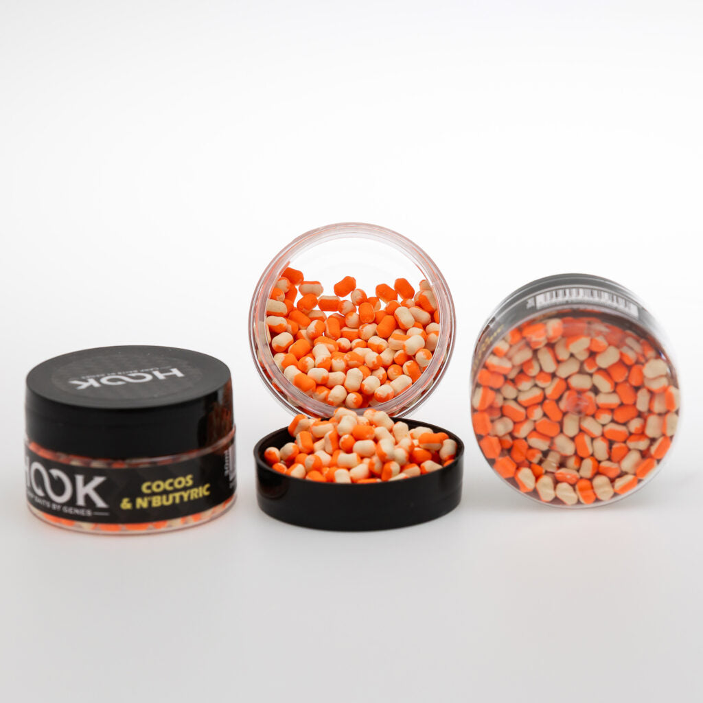 HOOK DUMBELL WAFTERS 4mm (30ml) – COCONUT & N’BUTIRIC