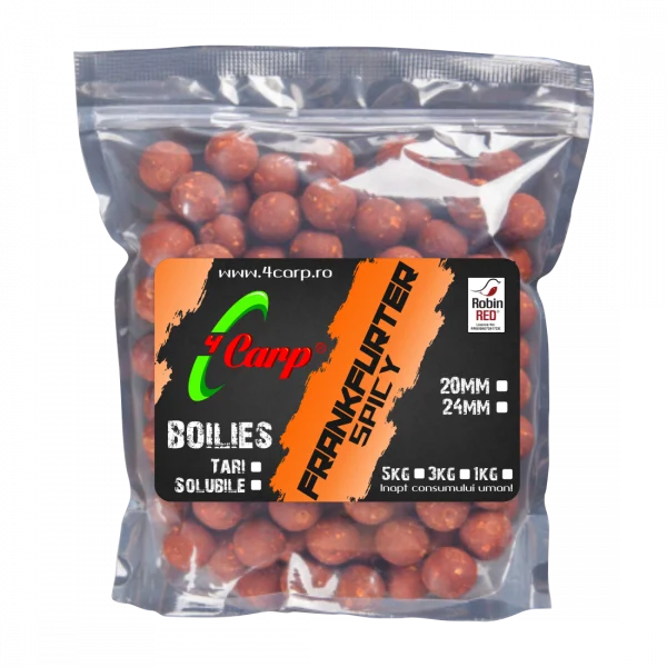 Boilies Fiert 4Carp Frankfurter Spicy, 1kg 20mm