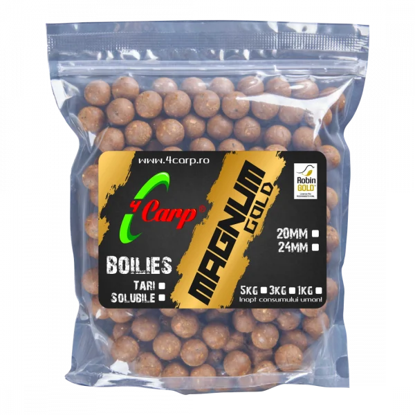 Boilies Fiert 4Carp Magnum Gold, Squid&Pruna, 1kg 20mm