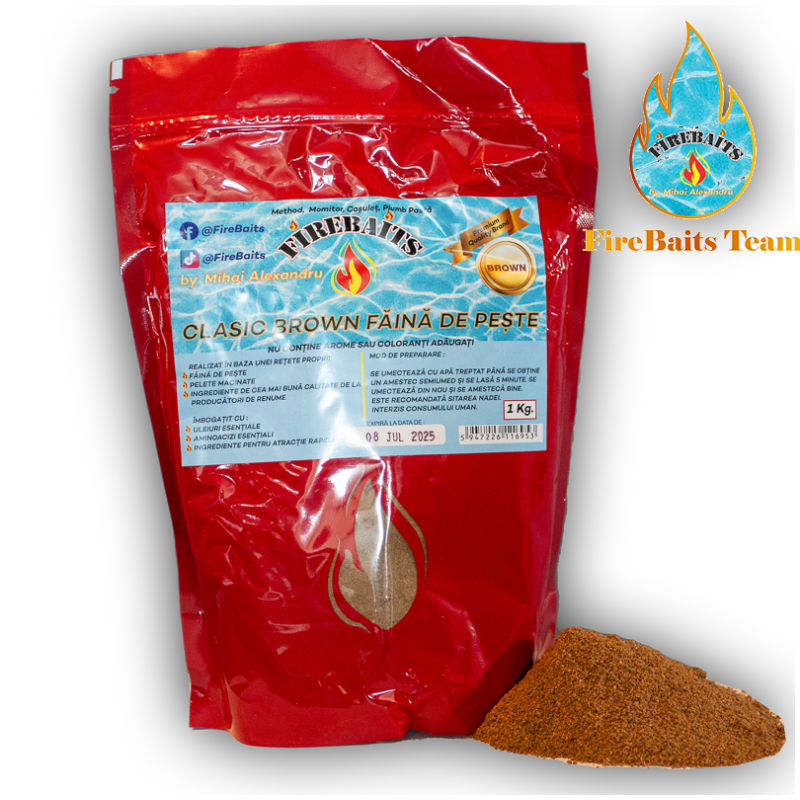 FIRE BAITS CLASIC BROWN FAINA DE PESTE 1KG