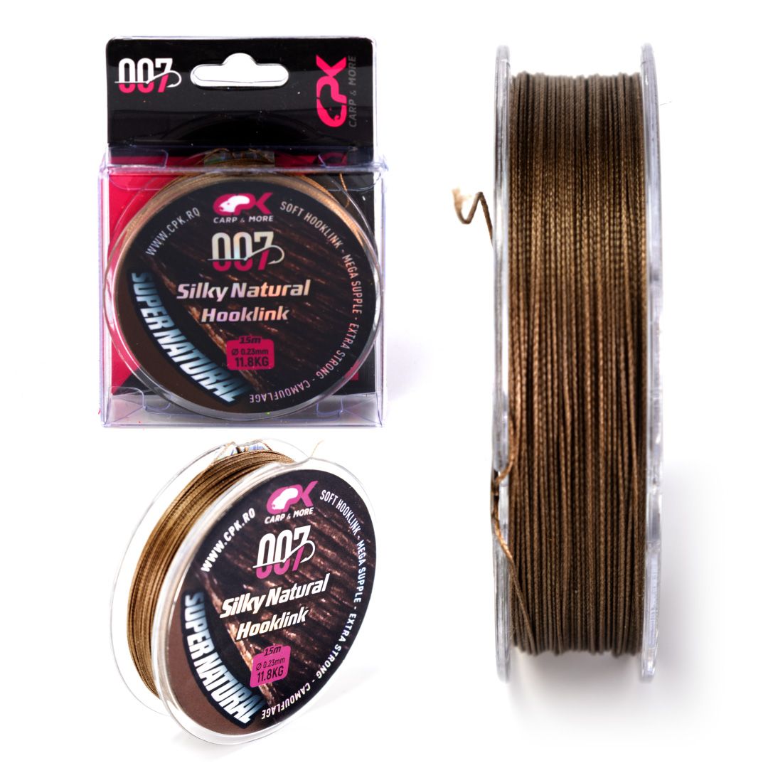 Fir Textil 007 Cpk Silky Natural Hooklink 0.23 Mm 26 Lb/ 11.8 Kg Brown