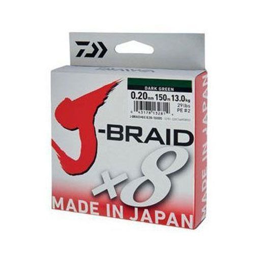 Fir textil Daiwa J-Braid Green 0.10mm/6kg/150m