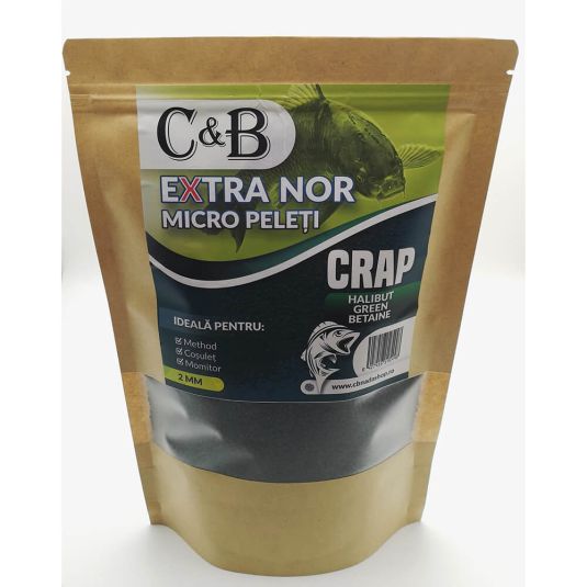 Pelete C&B Extra Nor Micro Halibut Green Betaine 2mm