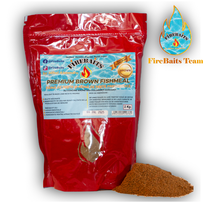 FIRE BAITS PREMIUM BROWN FISHMEAL 1KG