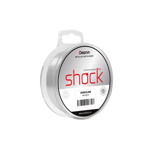 Fir Inaintas Monofilament Delphin Shock Line, Culoare Transparent,0.40mm  80m