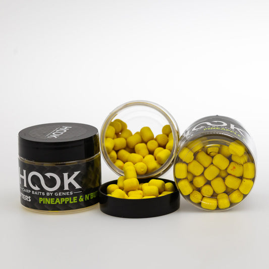 HOOK DUMBELL WAFTERS 8mm (50ml) – PINEAPPLE & N’BUTIRIC
