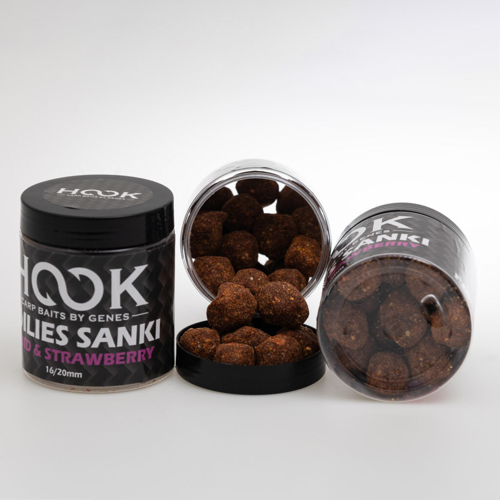 BOILIES DE CARLIG GLAZURAT – SANKY 250ML SQUID & STRAWBERRY