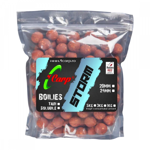 Boilies Fiert 4Carp Storm, Squid&Fructe de Padure, 1kg 20mm
