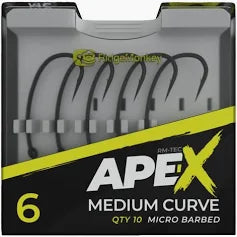 Carlige Ridge Monkey Ape-X Medium Curve  Barbed, 10buc/plic nr 6