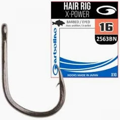 Carlige Garbolino Hair Rig X-Power 2563, nr.12  10buc/plic